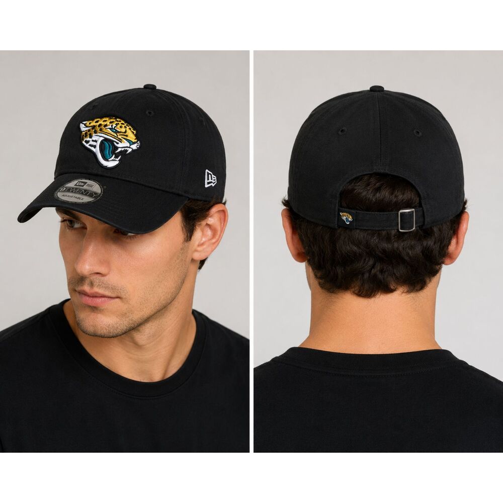 New Era 9TWENTY Jacksonville Jaguars NFL Black Adjustable Hat NWT
